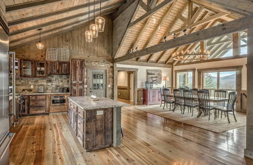 Cherry Log Cabin | Heated pool & hot tub at huge mountain retreat