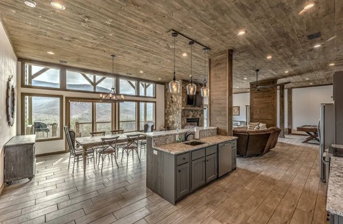 Cherry Log Cabin | Heated pool & hot tub at huge mountain retreat