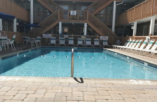 Ortley Beach Condo | HEATED POOL Ocean Ave Seaside Park Steps to Beach & Boardwalk 3 bedrooms