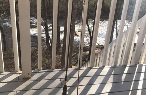 Hiawassee House | Hiawassee Rapids Lodge 4/4 with a hot tub overlooking the river rapids