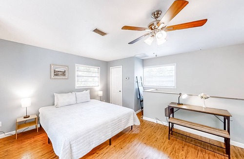 Riverside House | Home & bungalow with a firepit, two full kitchens, & AC - in a great location