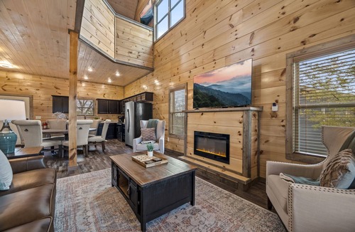 Sevierville Cabin | Indoor Heated Pool, Hot Tub, Stargazing Deck, Laser Tag, Arcades, Grill
