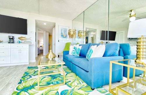 Belleair Beach Condo | Inviting Gulf front condo with pool beach access private balcony and central AC