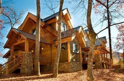 Tuckasegee House | Island Lodge on Bear Lake Surrounded By Water- Private Peninsula Great Decks