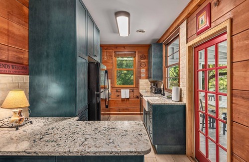 Lake Lure Cottage | Lake front cottage with pontoon boat in Lake Lure