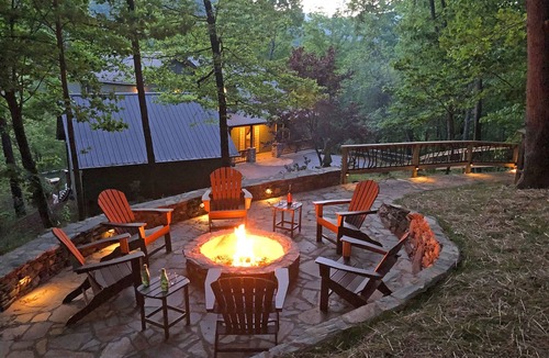Lake Lure House | Lake & Mountain Views Hot Tub Theater Fire Pit Sleeps 12