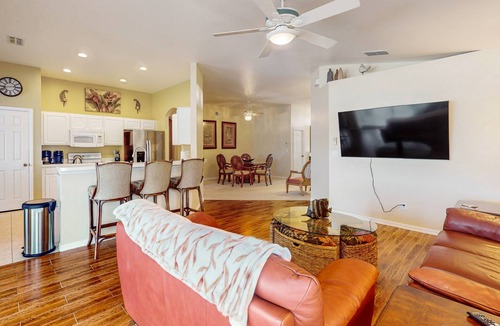 Beachwalk Isles House | Lakefront home with private heated outdoor pool, enclosed lanai, & central AC