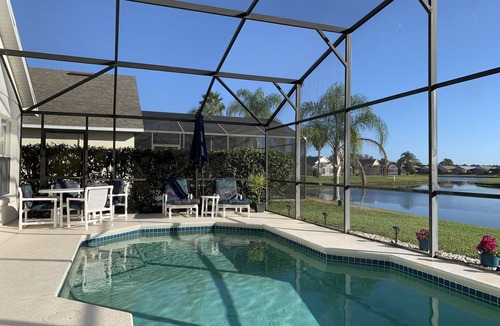 Eagle Pointe South Villa | Lakeview Villa in Kissimmee, close to Disney, private pool & hot tub, pool heat