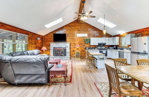 Long Pond Cottage | Long Pond Log Cabin w/Hot Tub Soaks & Outdoor Fun