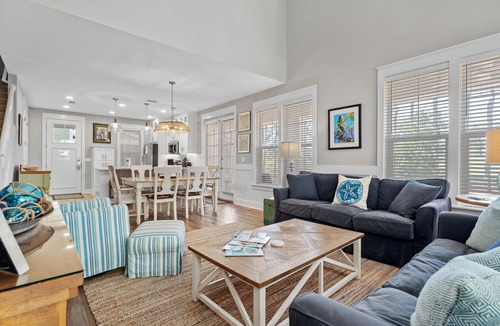 Laurel Grove House | Lovely Beach Cottage w/6-Seat GOLF CART! Pool, Beach Tram, Golf Course Views