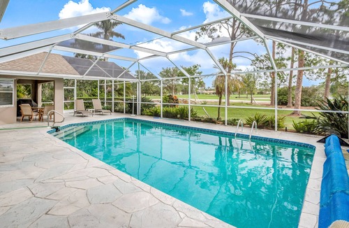 Lely Golf Estates House | Lovely home with pool, golf nearby, lanai, central AC, & washer/dryer