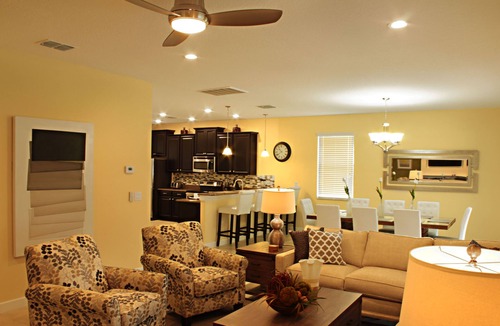 Davenport Villa | Luxury 5 bed; outside BBQ/TV area with South facing pool