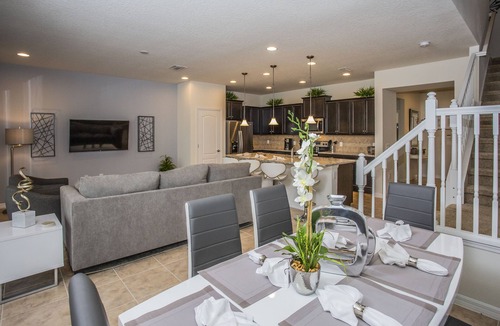 Four Corners House | Luxury 5 Bedroom w/Private Pool Close to Disney 8875