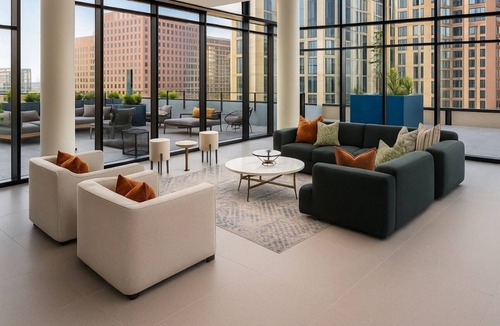 Peachtree Center Apartment | Luxury High-rise 2BR, Pool + Parking Near Mercedes Benz stadium
