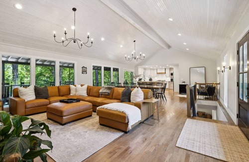 Estill Springs House | Luxury Lakehouse on Tims Ford Lake in Secluded Cove with Private Dock.
