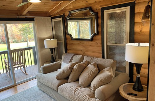 Canton Cabin | Luxury Lodge with stream in backyard