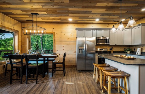 Gatlinburg - Pigeon Forge Cabin | Luxury Mountain Getaway + Stunning Views + Expansive Decks + Heated Indoor Pool