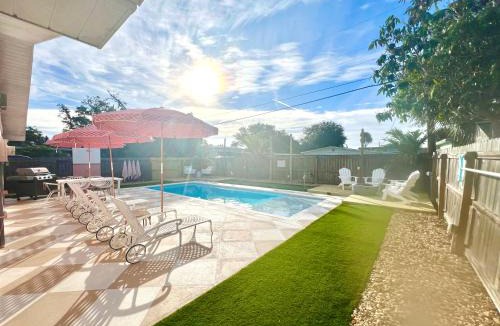 Port Canaveral Villa | Luxury Villa 3 Blocks from the Beach with a Pool, Fire Pit and Outdoor Oasis