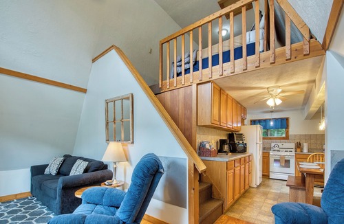 Maggie Valley Ski Chalet | Maggie Valley A-Frame Cabin with Great Views Close to Skiing & Great Restaurants