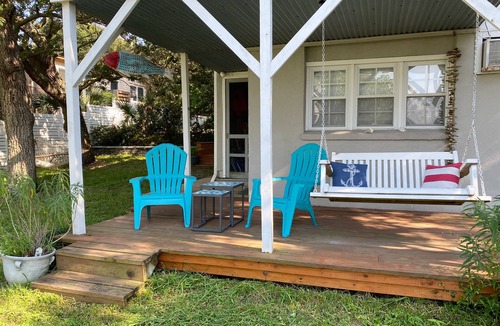 Folly Beach Cottage | Marshfront Suite downstairs @ the Sea Pear Cottage — views + steps to the beach!