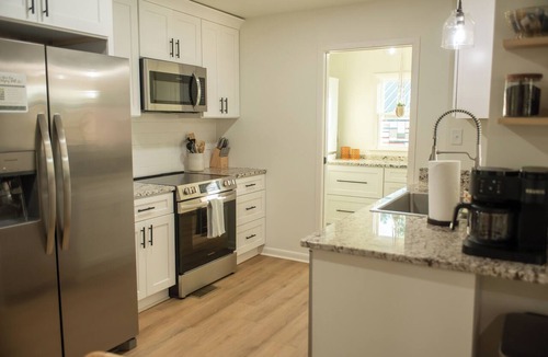 Forest City House | Modern 3-bedroom house near downtown Forest City with a private backyard.