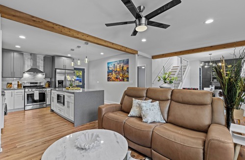 Candler-McAfee House | Modern 3-Story Decatur Retreat, BBQ & Fire Pit