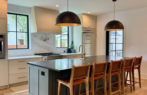 Old Village House | Modern Coastal Compound w Pool + Cottage in Old Village Fire Pit Screened Porch