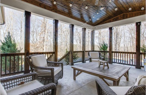 Franklin House | Modern farmhouse on 24 acres of trees with a heated pool