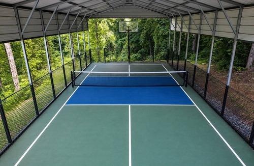 Mars Hill House | Modern Forest Escape w/Pickleball, Hot Tub, Sauna, Gym, Fire Pit & Gameroom!