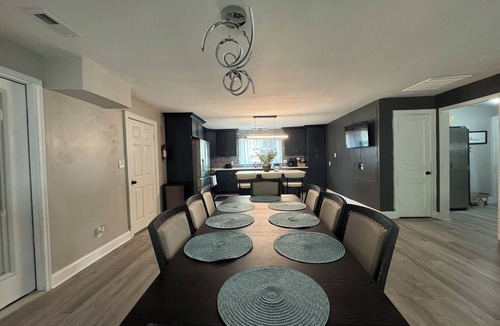 High Point House | Modern High Point Retreat - Private Gym, Game Room, Fire Pit, Fenced Yard