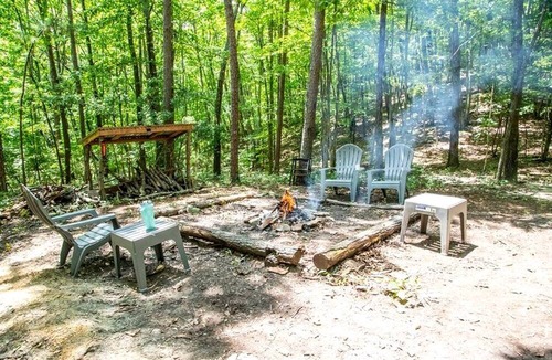Trenton RV Rental | Mountain Glamping Tent with Sunrise Views & Firepit in Rising Fawn, Georgia