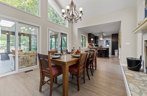 Hendersonville House | Mountain view, deck, sunroom, wood fireplace, dogs welcome!