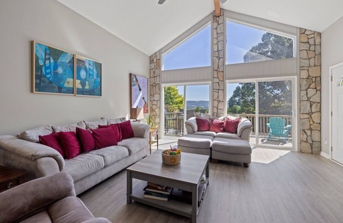 Hendersonville House | Mountain view, deck, sunroom, wood fireplace, dogs welcome!