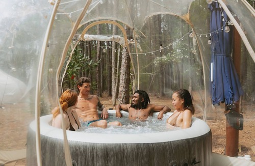 Warm Springs RV Rental | Mystic Woods, Ultimate Glamping 3 Tents, Sauna, 2 hot tub, & 3 firepits