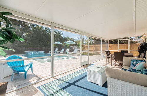 Naples Park House | Naples Park Home: w/private screened lanai, heated salt water pool/spa, poolside cabana w/TV
