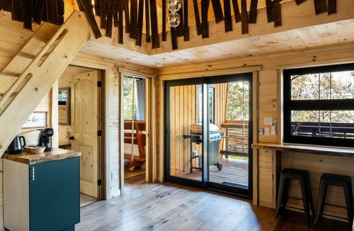 Sugarfork Cabin | Nest-Shaped Cocoon Treehouse on 4 Trees - The Marsu