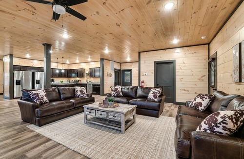 Sevierville Cabin | NEW! 12BR, Pool, Hot Tub, Sleeps 26