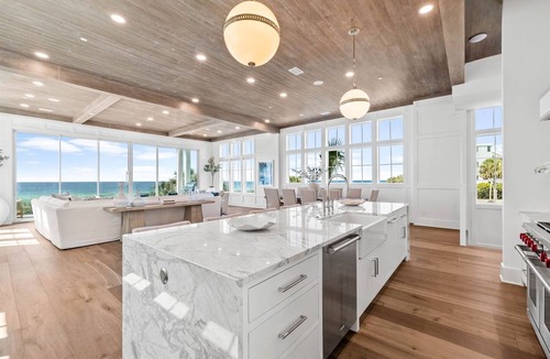 Seagrove Beach House | NEW GULF-FRONT STUNNER! Game Room, Private Pool, LSV, Bikes! Sleeps 20!