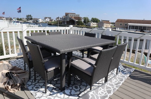 Mystic Island House | New! Spacious 4-Bedroom, Sleeps & Seats 12, Waterfront in Little Egg Harbor