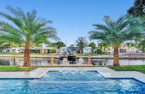 North Corals House | New! Waterfront Heated Pool & Jacuzzi 2 mi to Beach - Fishing Pier Relaxing SPA & Hammock