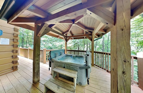 Chalet Village Cabin | Newly Updated Large Cabin with Game Room, Hot Tub + More!