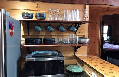 Ferguson Cabin | North Star, a private log cabin with a gorgeous view in Leatherwood Mountains