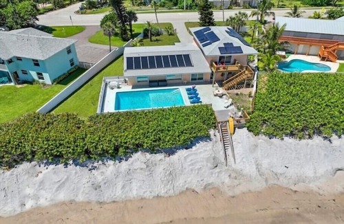 Melbourne Beach House | Oceanfront home with heated pool facing the beach