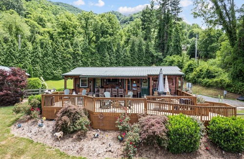 Asheville Cabin | One Bedroom Cabin 43 Acre Retreat Pets OK-Fenced, Private, Views, Internet