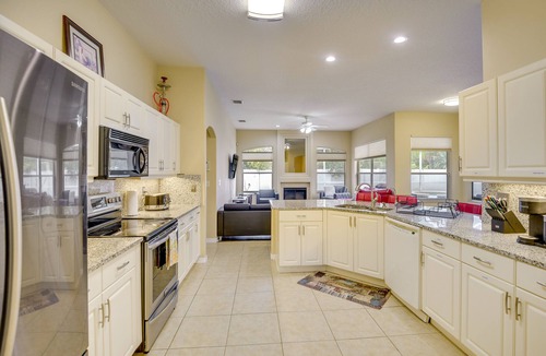 Palm Coast House | Palm Coast Retreat w/Heated Pool & Private Patio!