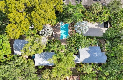 Sailboat Bend Apartment | Palm Tropical Oasis Studio with Pool