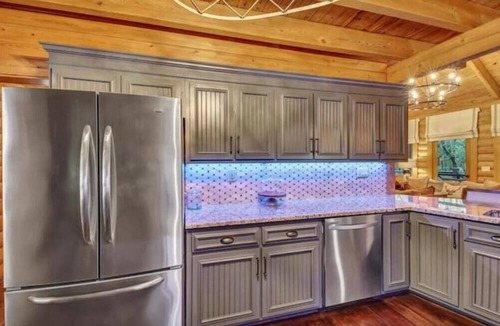 Gainesville Cabin | Peaceful, Waterfront Luxury Cabin w/party dock & hot tub near new Olympic Park