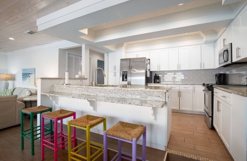 Seagrove Beach Condo | Private Beachfront on West Corner! Free Setups! Deck access to uncrowded beach!