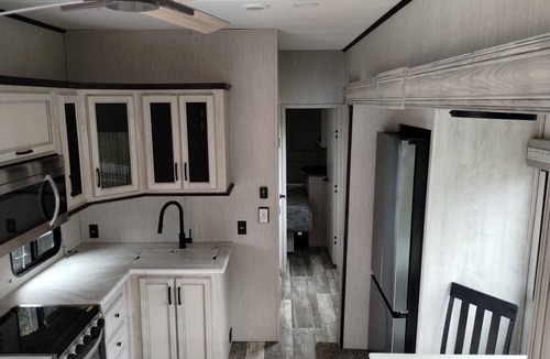Martinsville RV Rental | Private camper with full hook up walking distance to Martinsville Speedway