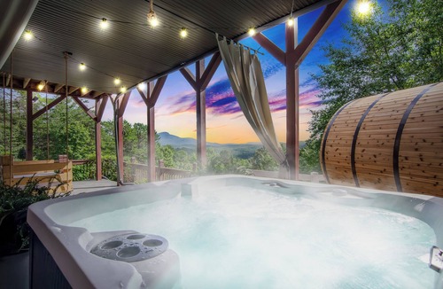 Helen House | Private Estate Hot Tub Sauna Game Room Theater Pickleball Epic Views